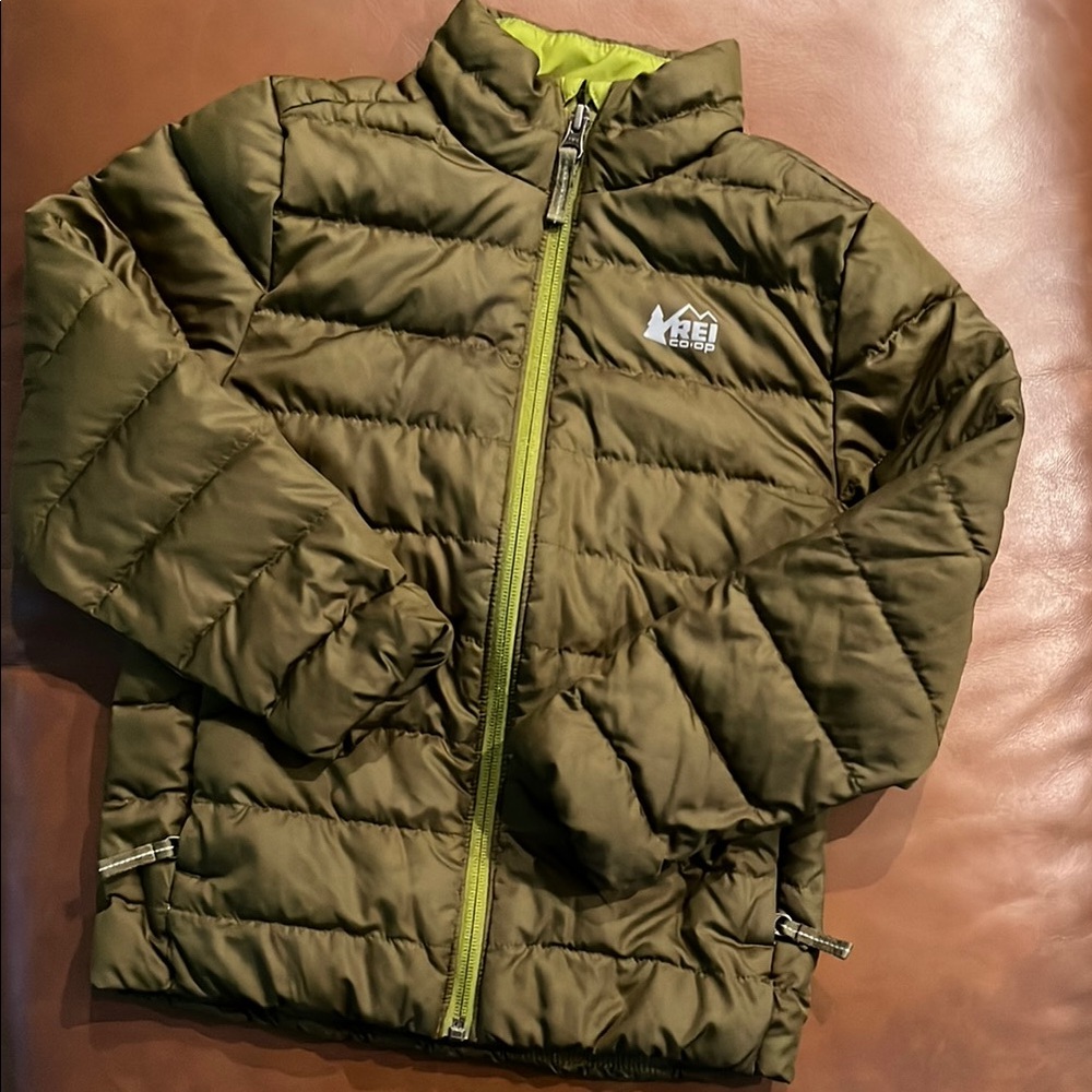 Boys REI Co-op Green Puffer Jacket
